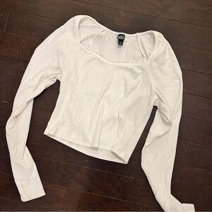 Wild Fable Cream Long Sleeve Top